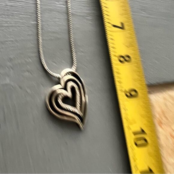 Brighton Reversible Heart Silver Tone Necklace - Picture 6 of 9